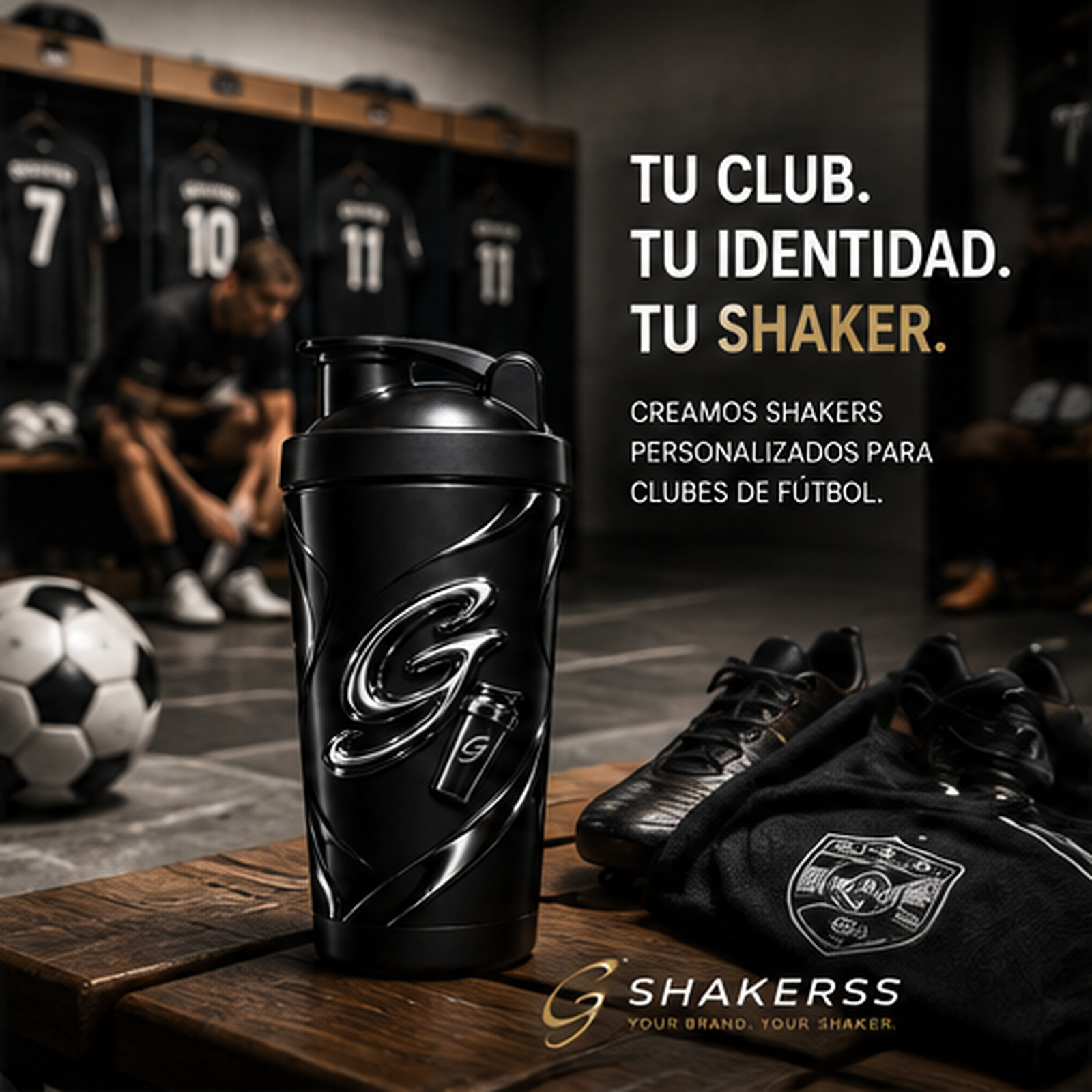 Shaker Gshakers personalizado para clubes de fútbol