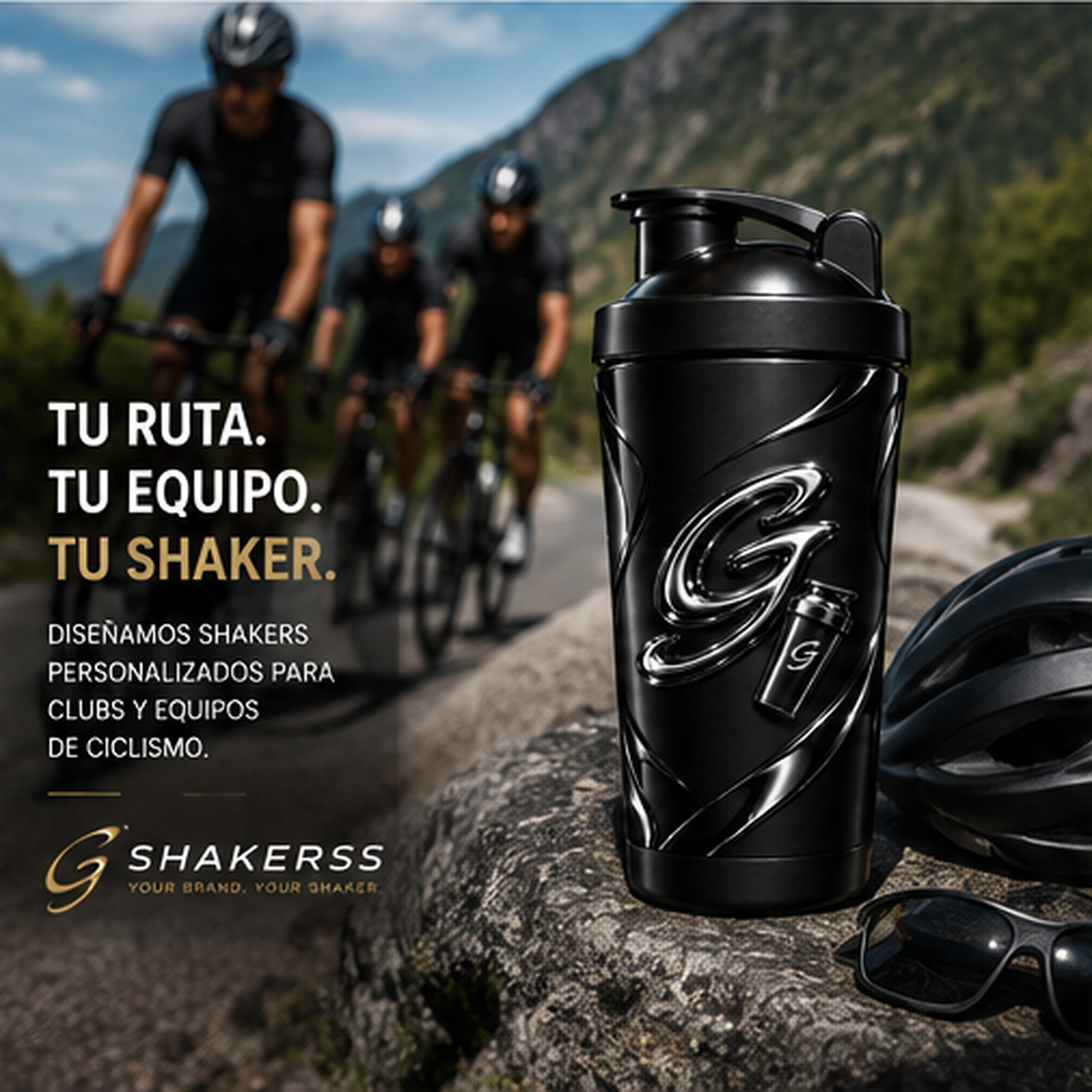 Shaker Gshakers personalizado para clubes y equipos de ciclismo